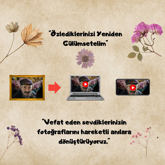 Hareketli Anı Portresi: Vefat Eden Yakınlarınızı Canlandırıyoruz (DİJİTAL TESLİMAT)