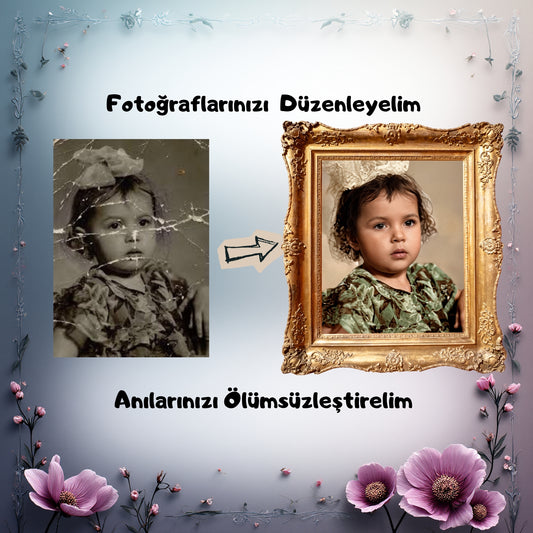 4K Fotoğraf Restorasyonu: Yıpranmış Fotoğrafları Yenileme ve Renklendirme (DİJİTAL)