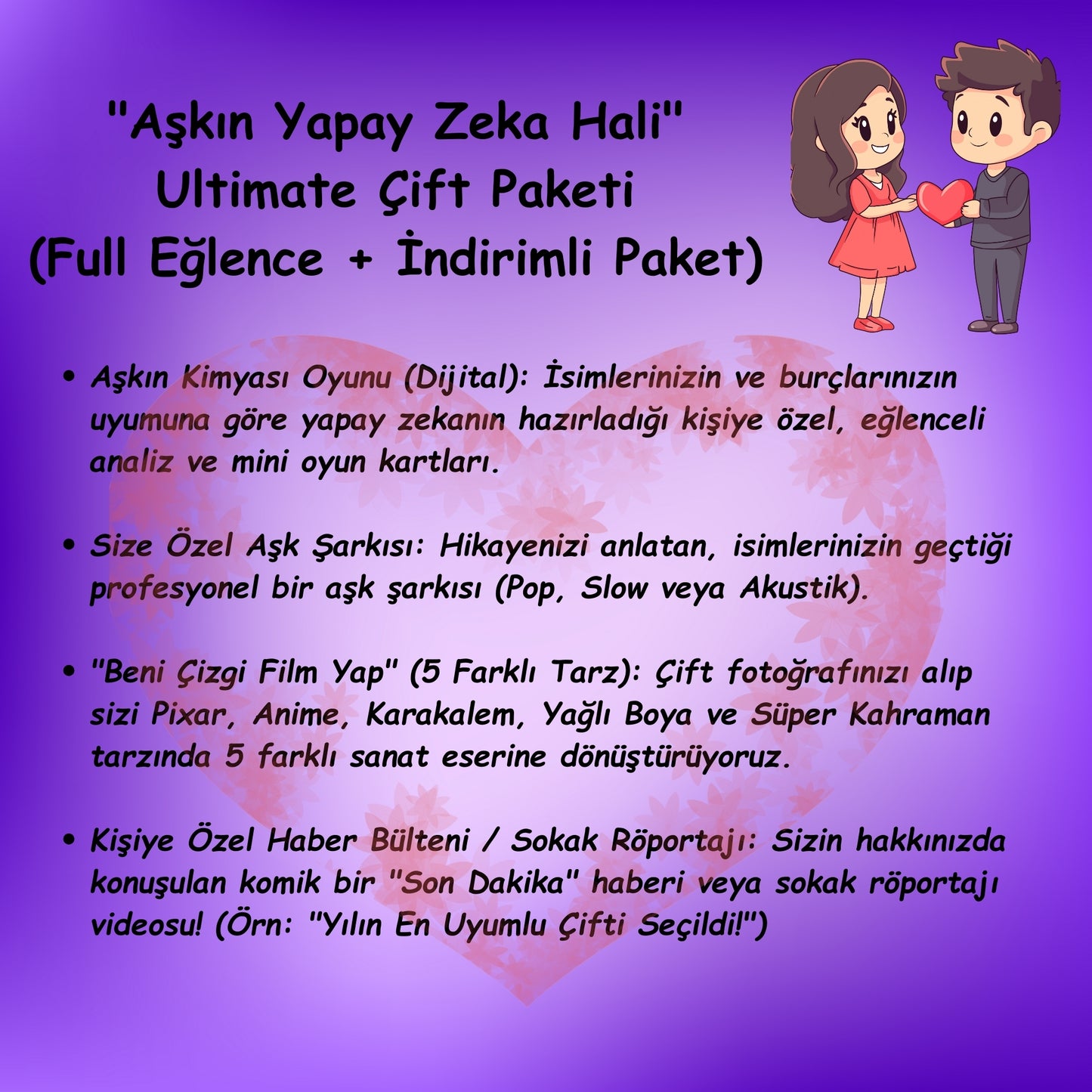 💘 "Aşkın Yapay Zeka Hali": Ultimate Çift Paketi (Full Eğlence)